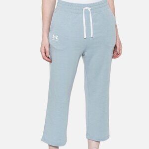 NWT Women's Under Armour Blue Rival Flare Crop Pants Sweatpants Size 3x